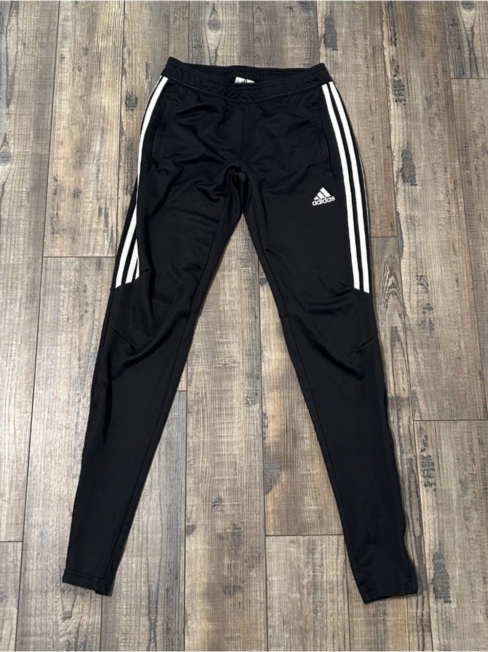 Adidas Tiro Women's Track Soccer Pants Black White Size XS zip ankles